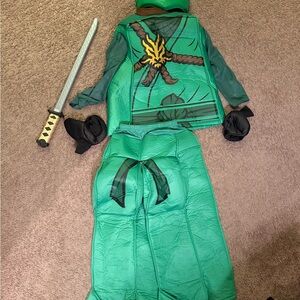 LEGO Ninjago Movie Green Ninja Lloyd Master Of Energy Costume Kids Medium 7-8.